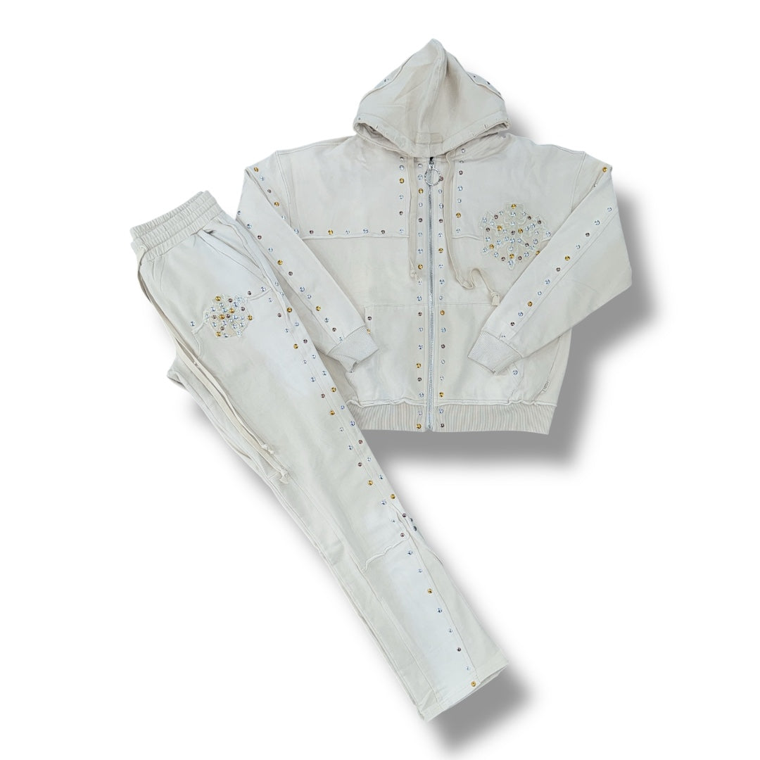 Hudson Oversized Studded Metal Sweatsuit Sail