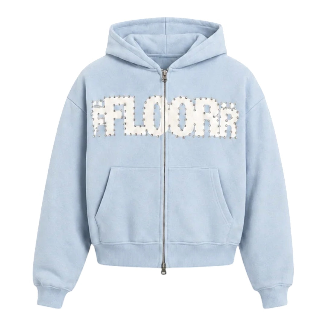 LIGHT BLUE UNIFORM ZIP UP
