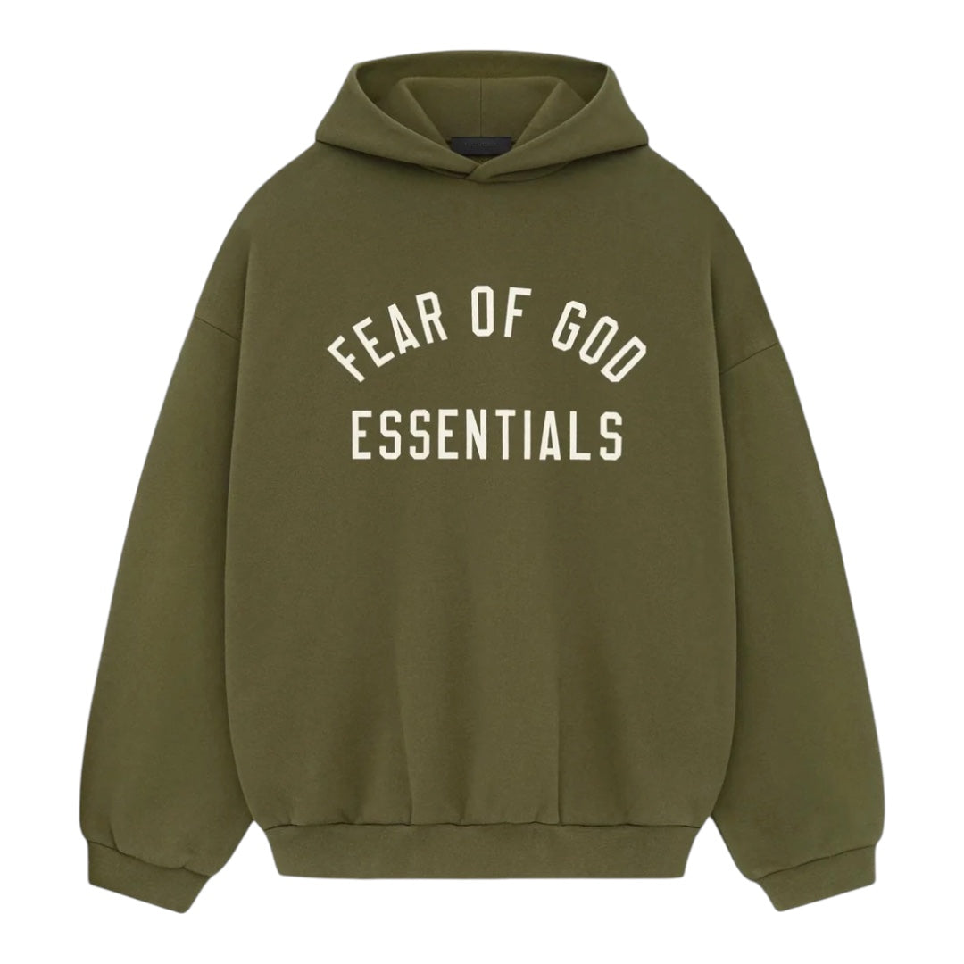 Fear of God Essentials State Fleece Hoodie Military