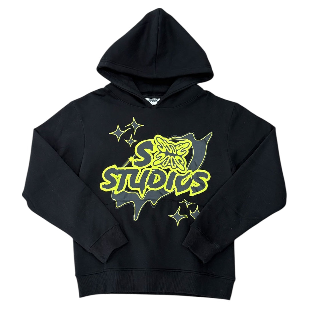 SB HOODIE BLK/YELLOW NEON
