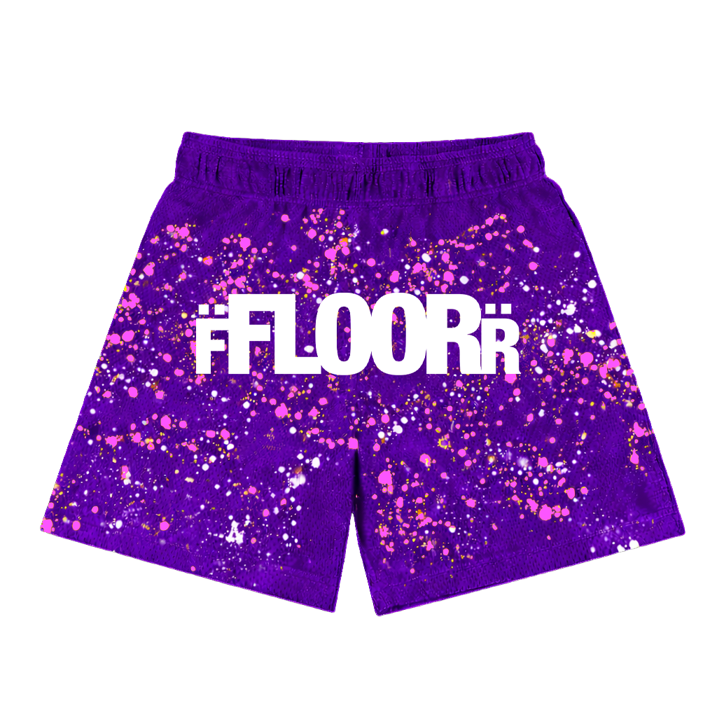 PURPLE/ PINK V2 SPLATTER SHORTS