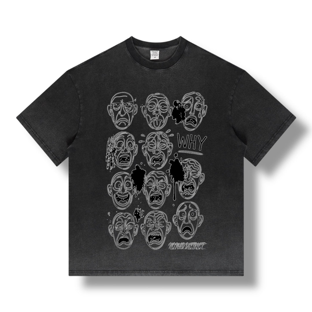 FACES BLACK TEE