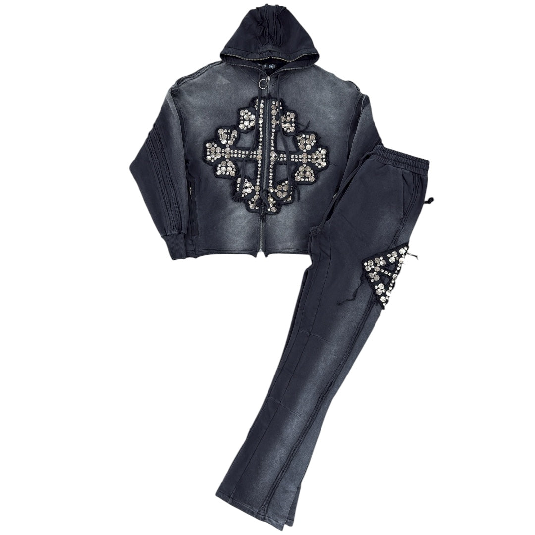 Knight Fleece Jogger- Black