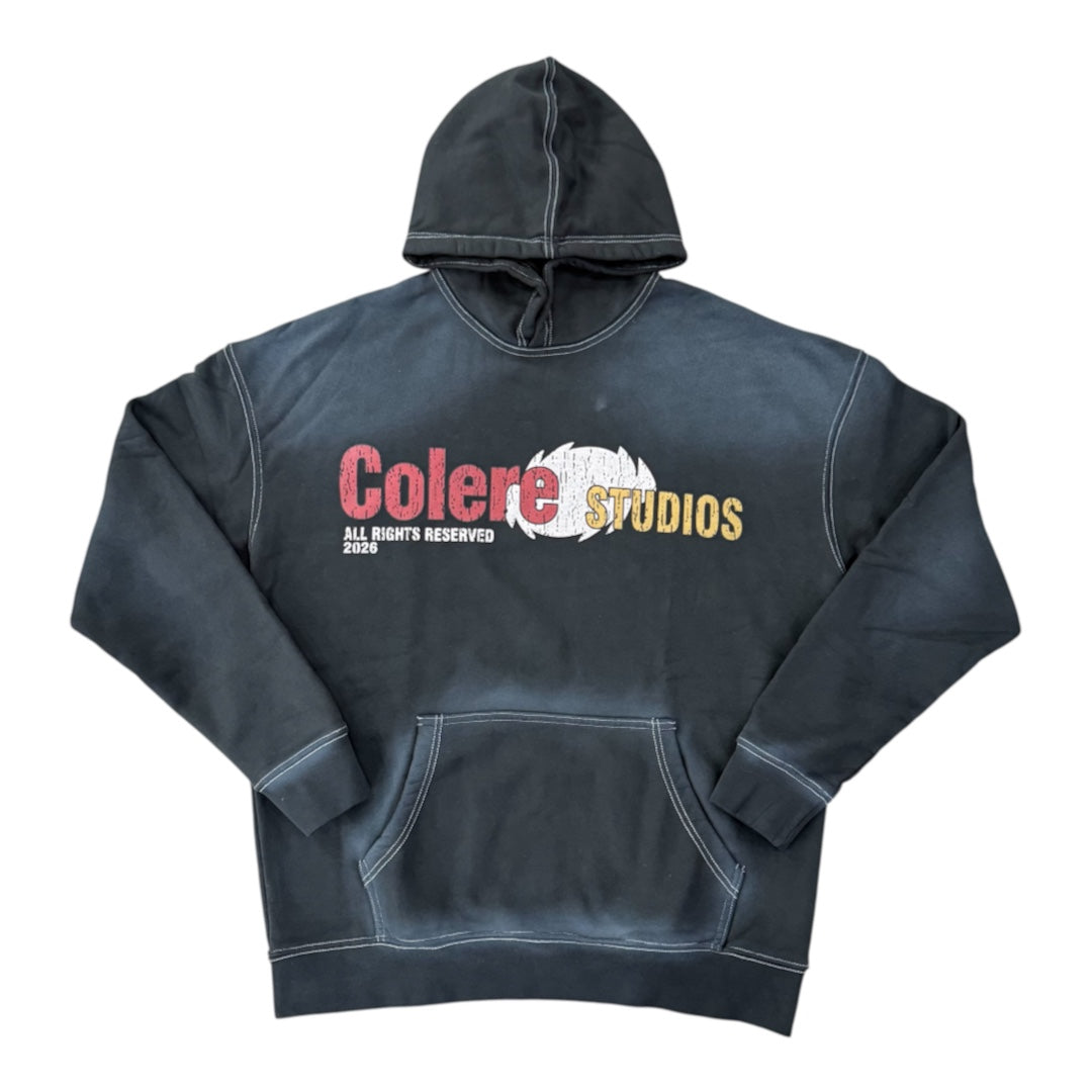 Chevron Hoodie- Black