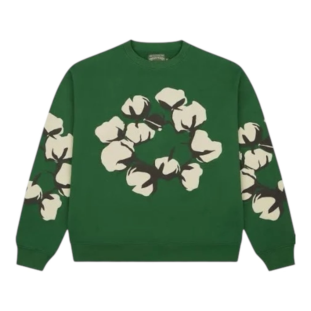 Cactus Wreath Crewneck- Green