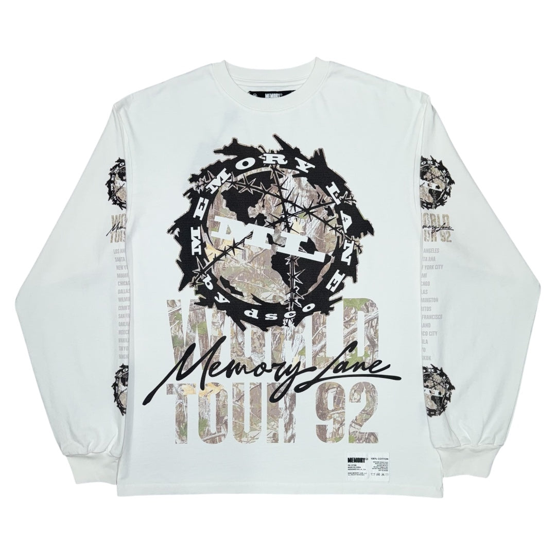 Memory Lane WORLD TEE LONG SLEEVE TEE OFF WHITE