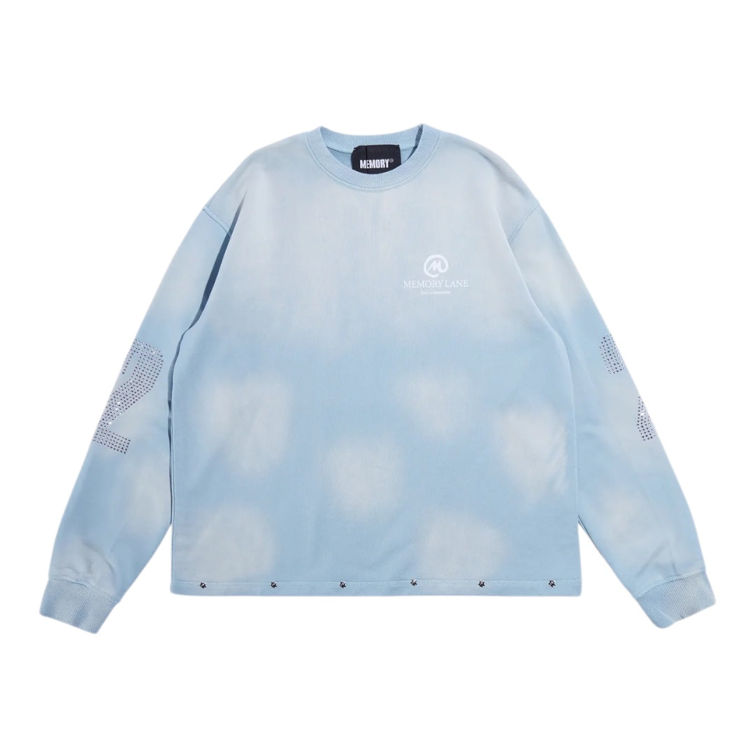 Bond St Crewneck- Faded Blue