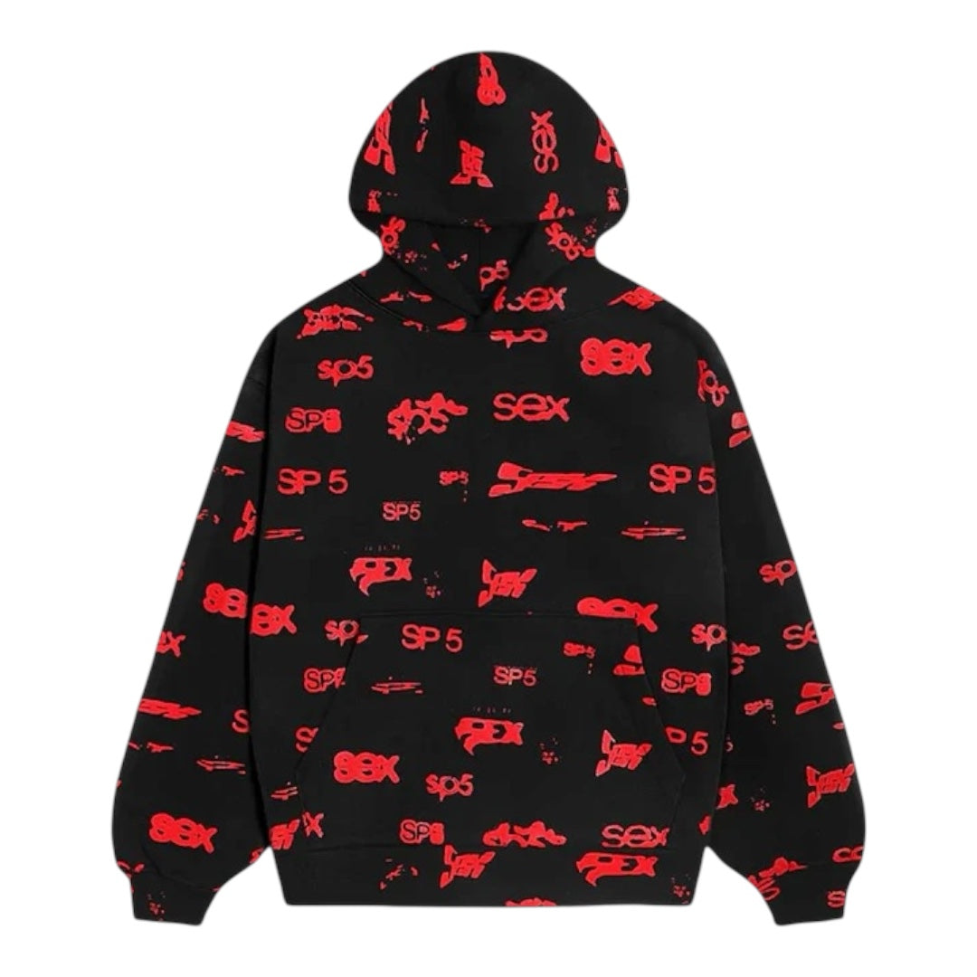 Sex AOP Hoodie- Black