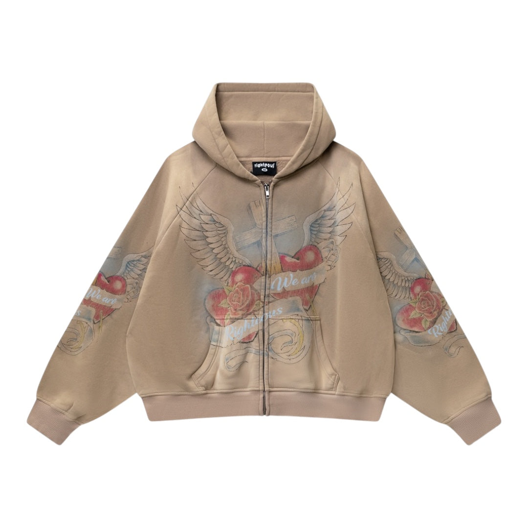 SACRED HEART ZIP UP