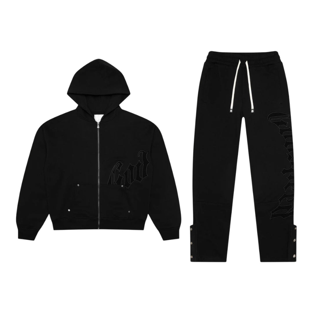 GODSPEED OG LOGO SWEATSUIT V2 DOUBLE BLACK BOOM