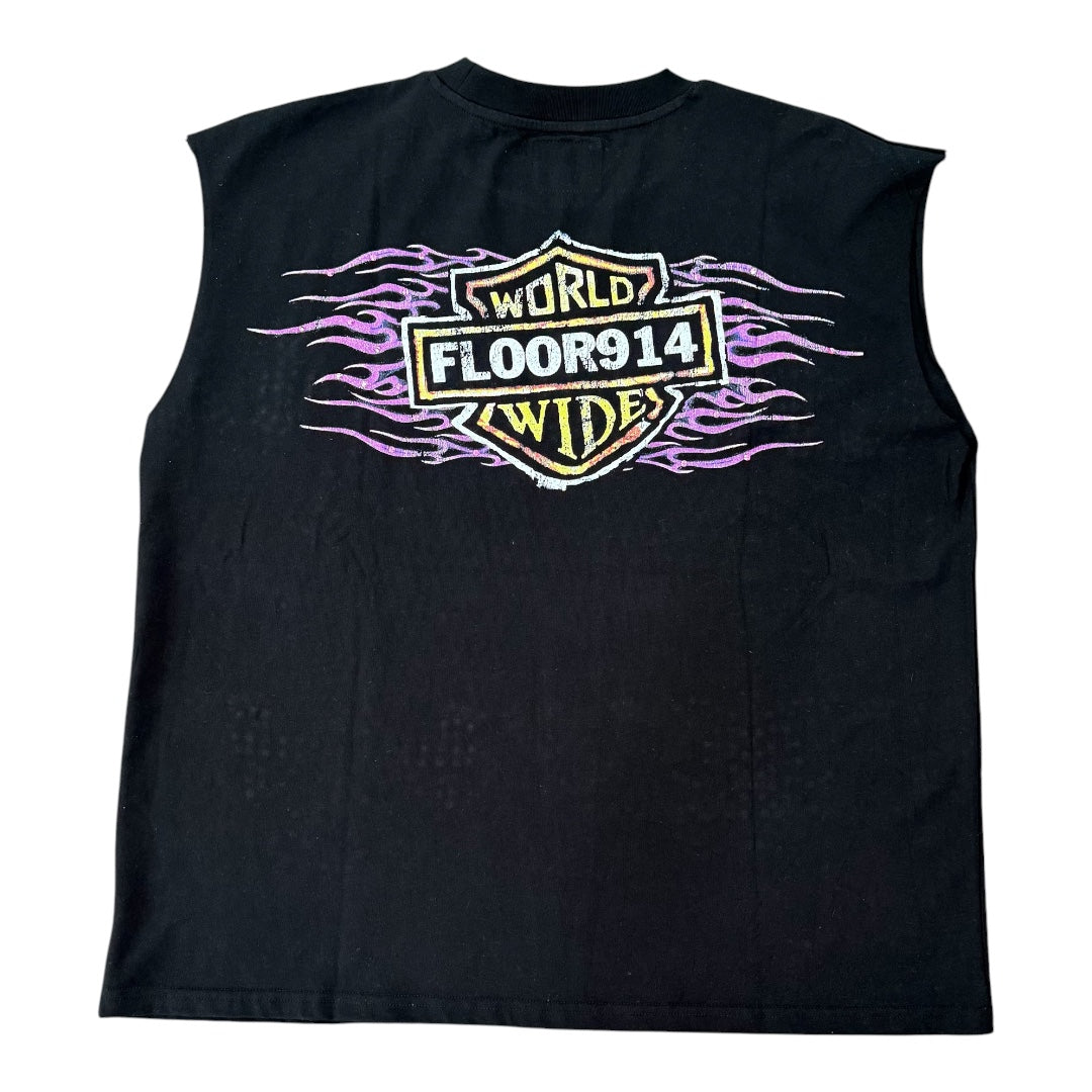 SKYSTRICKER BLACK WASH SLEEVELESS
