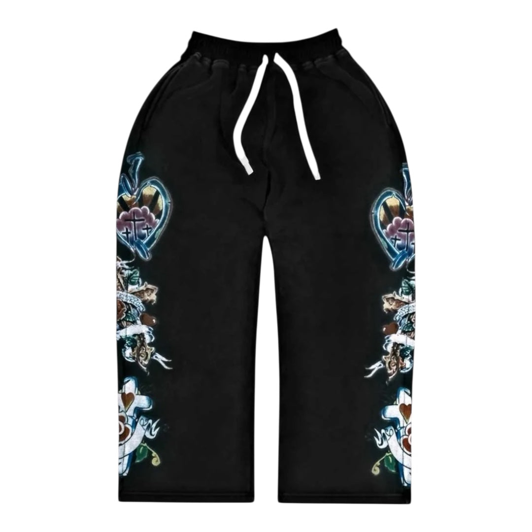 RIGHTEOUS RISEN KING SWEATPANTS- BLACK