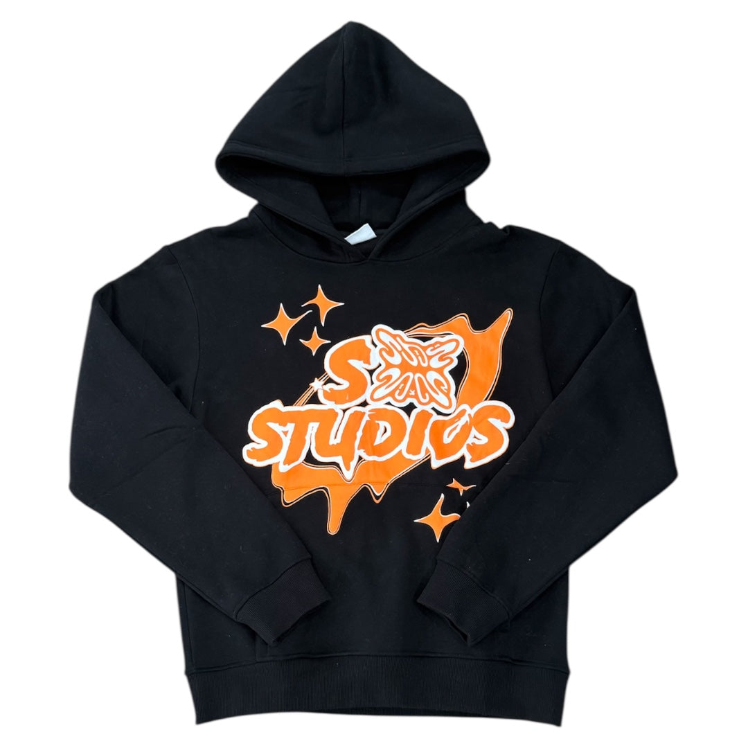 SB HOODIE BLK/ORANGE