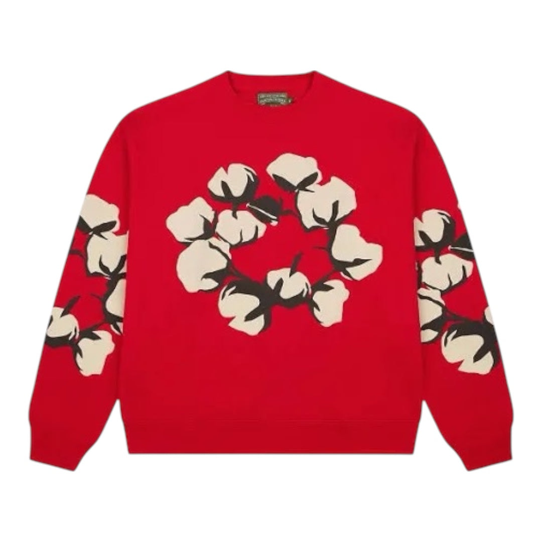Cactus Wreath Crewneck- Red
