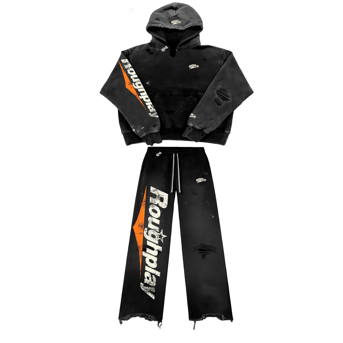 ROUGHPLAY BLACK/ORANGE STRAIGHT LEG SET