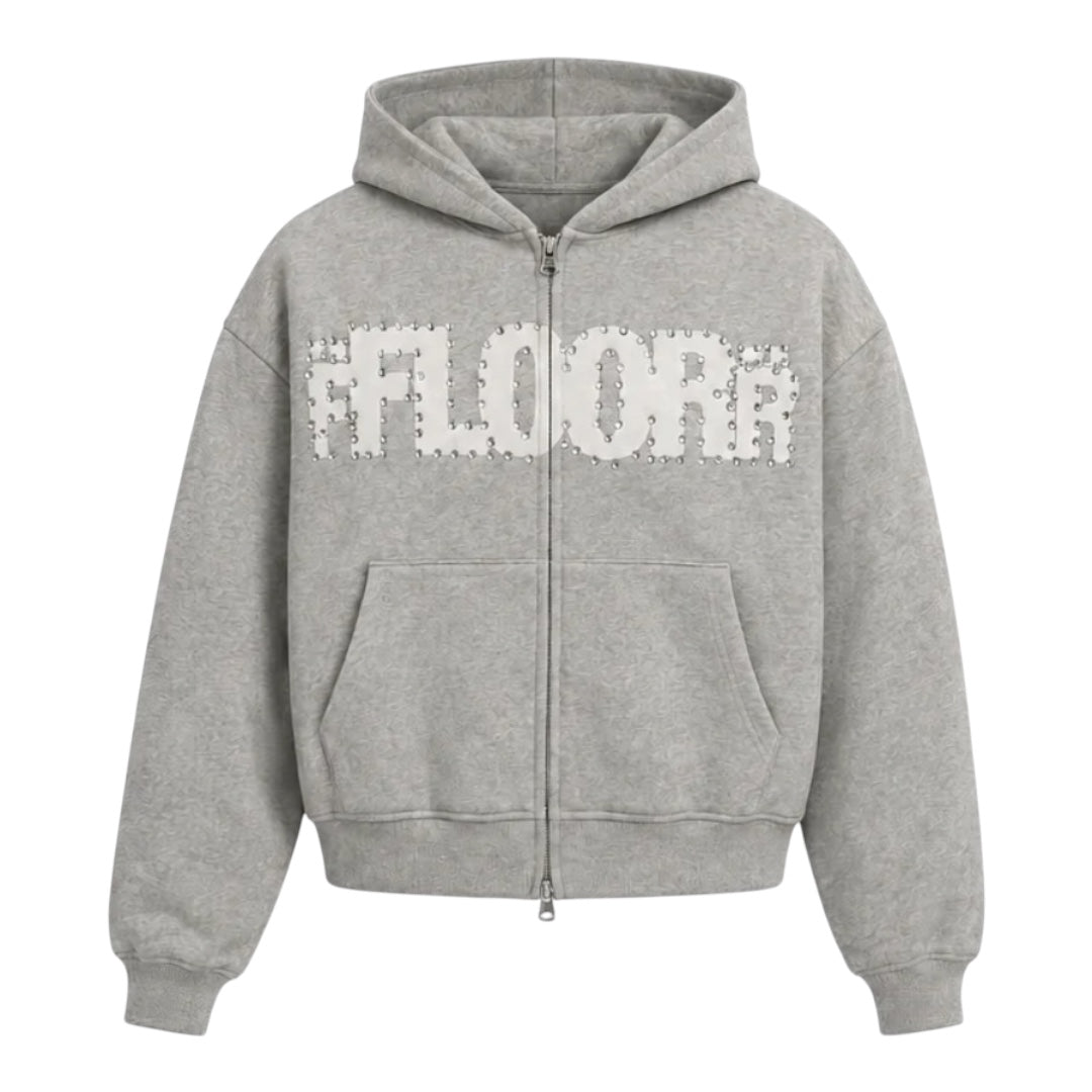 HEATHER GREY UNIFORM ZIP UP