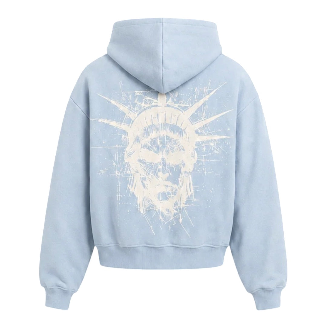 LIGHT BLUE UNIFORM ZIP UP