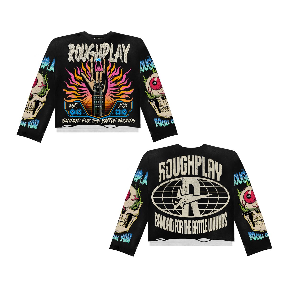 ROCK SIGN LONG SLEEVE - BLK