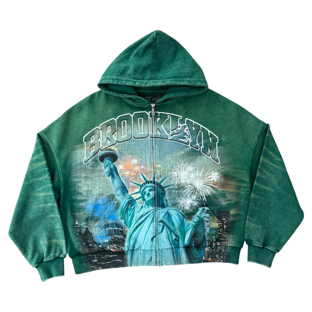 LITTNYC “LIBERTY ZIP UP” GRN