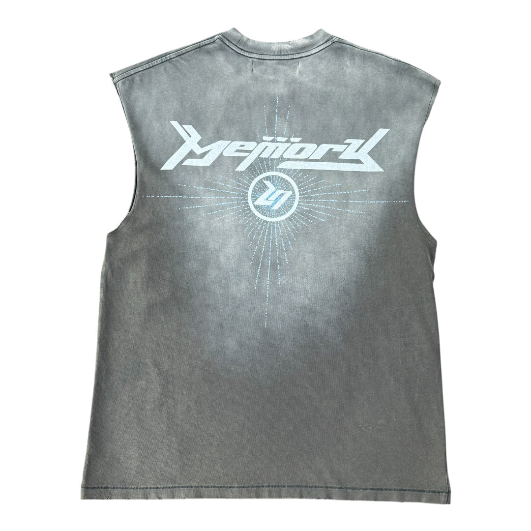 NIGHT WATCHER SLEEVELESS TEE- VINTAGE GRAY