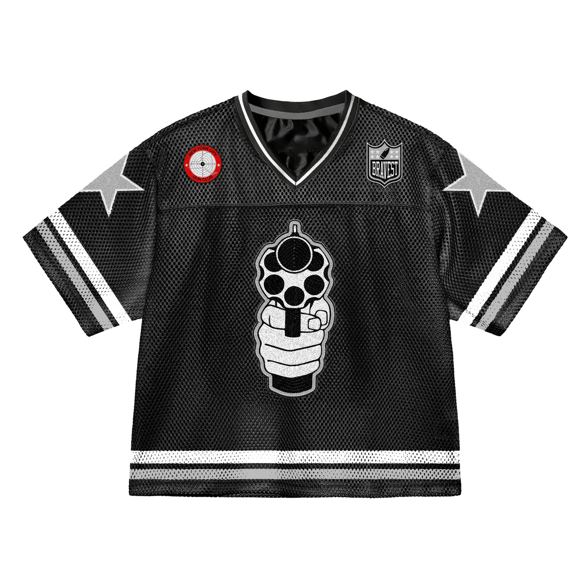 BLACK 911 FOOTBALL JERSEY