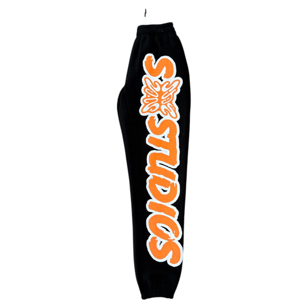 SB SWEATPANTS BLK/ORANGE