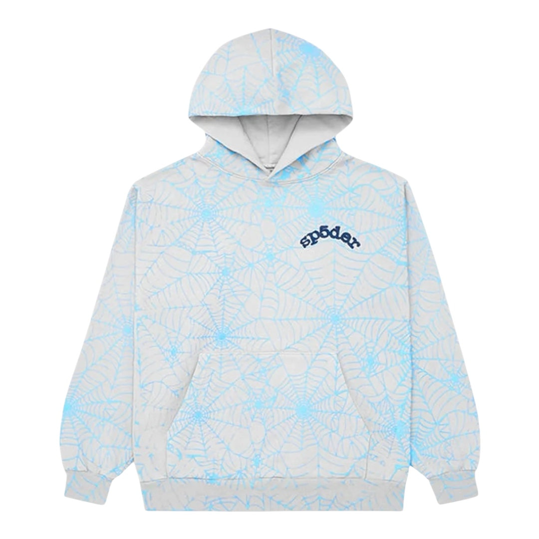 AOP Hoodie- Gray- Blue