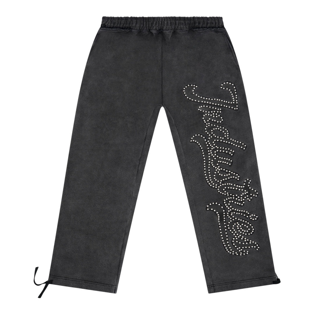 STUDDED SWEATPANTS- VINTAGE BLACK