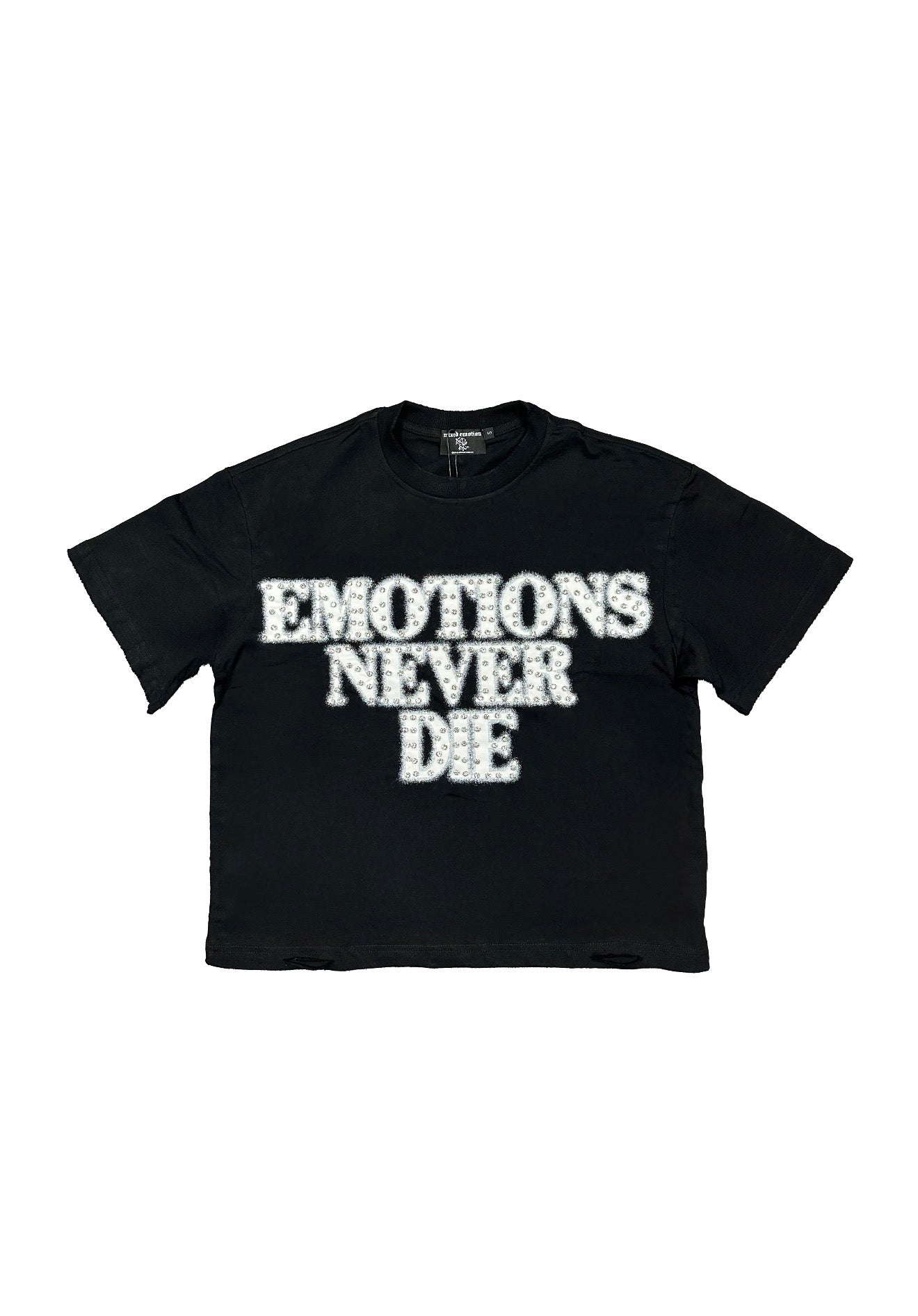 End Rhinestone Tee- Black