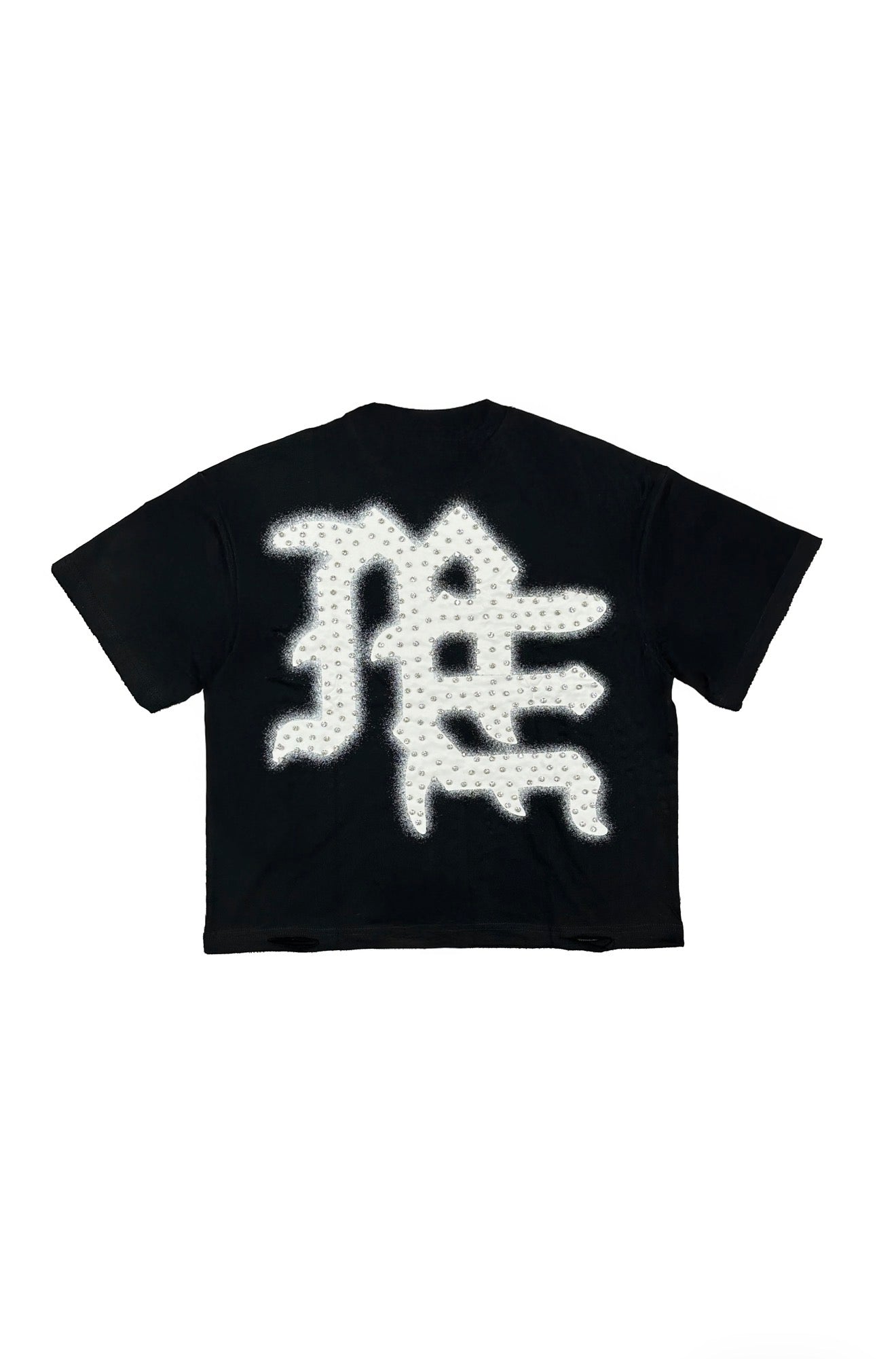 End Rhinestone Tee- Black
