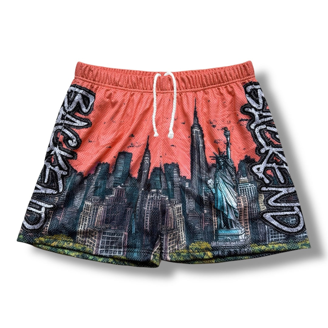 Backend Skyline Shorts Orange