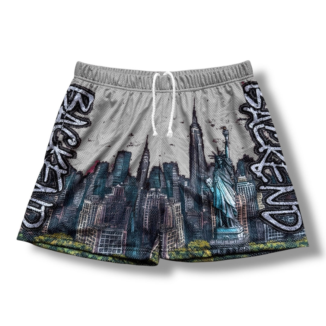 Backend Skyline Shorts Stone Grey