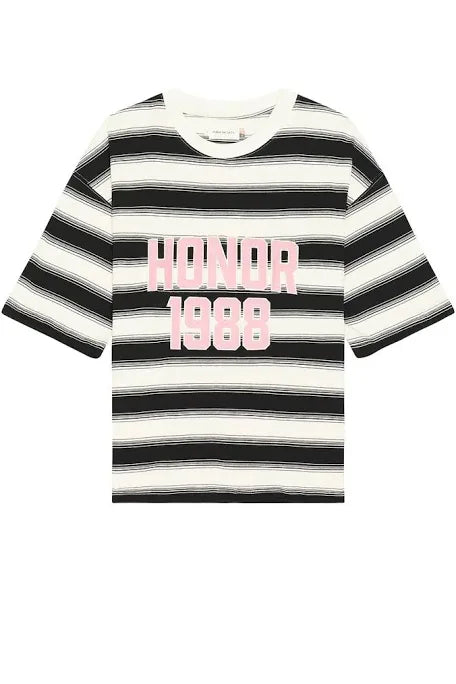 1988 Box Stripe Tee in Black